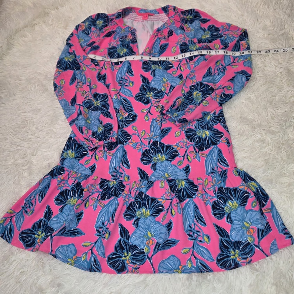 Lilly Pulitzer Lucee Long Sleeve Dress "Blooming For You" - Picture 3 of 13